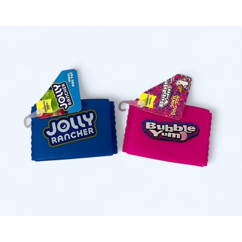 Squeaky Dog Toys Jolly Rancher & Bubble yum NEW!!